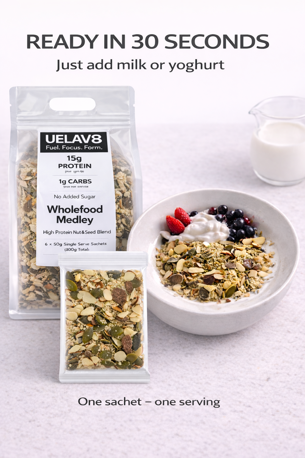 UELAV8 Wholefood Medley – 30 Sachets (Best Value)