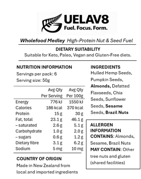 UELAV8 Wholefood Medley – 30 Sachets (Best Value)